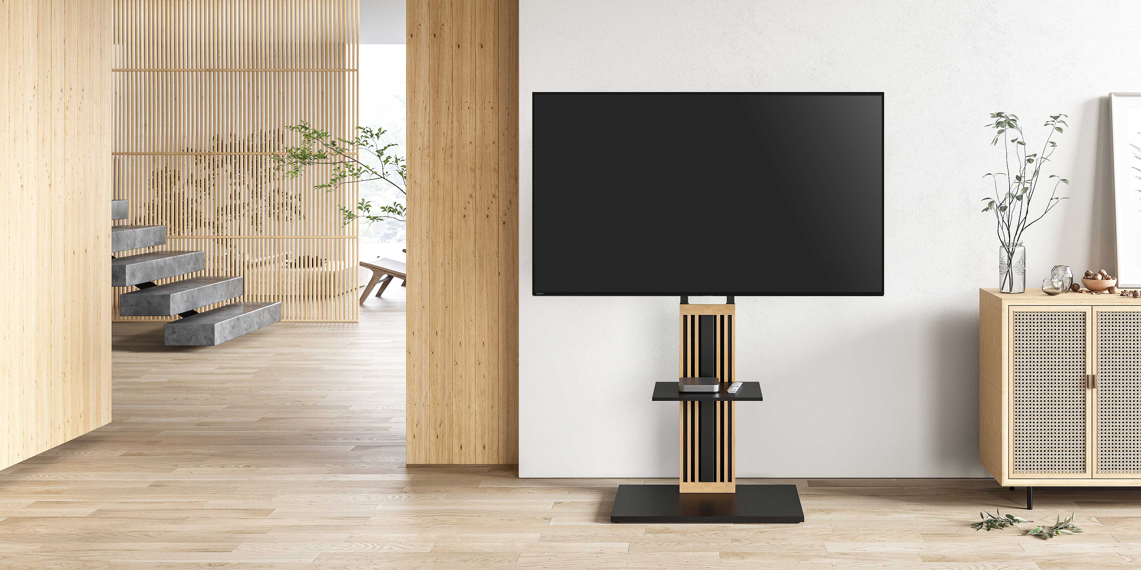 FITUEYES DESIGN 木製テレビスタンド 和風 FITUEYES DESIGN 木製テレビスタンド 和風 32～65インチ対応 強化